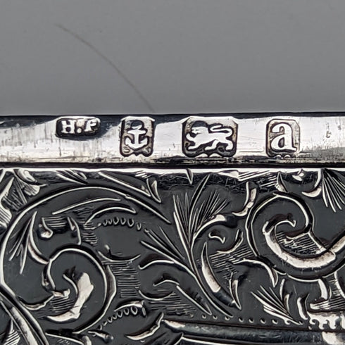1900年 英国アンティーク 純銀製カードケース 79g Henry Pope